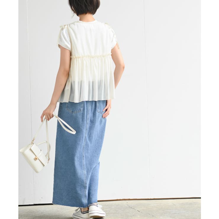 光沢シアーリボンベスト | rps | 詳細画像4 