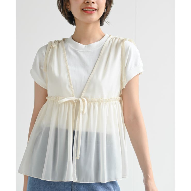 光沢シアーリボンベスト | rps | 詳細画像6 