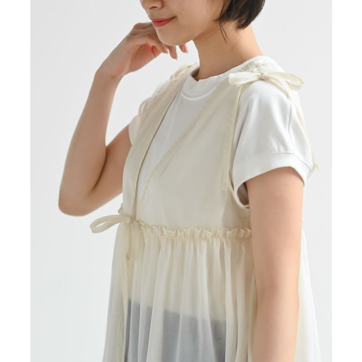 光沢シアーリボンベスト | rps | 詳細画像7 