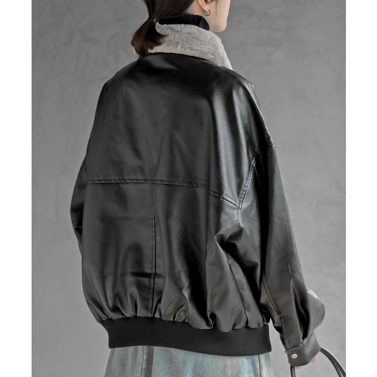 ティペット付き合皮ブルゾン | rps | 詳細画像10 