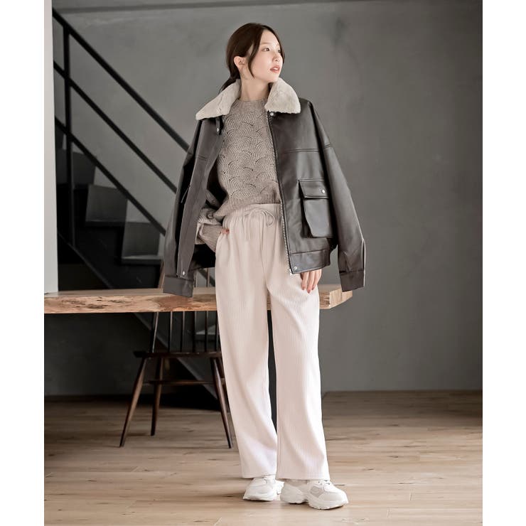 ティペット付き合皮ブルゾン | rps | 詳細画像16 