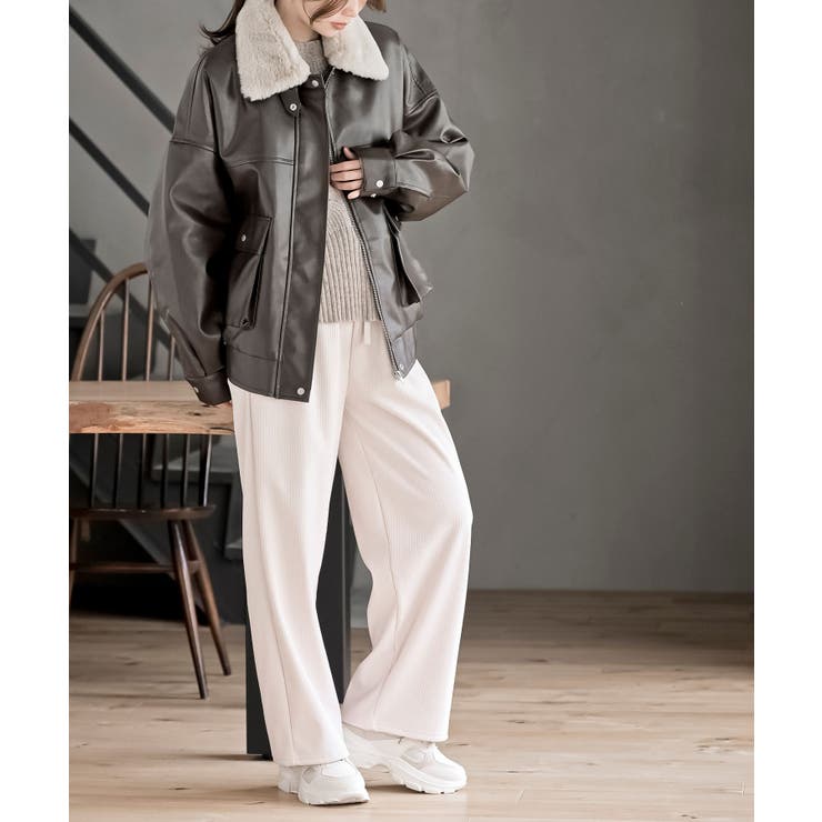 ティペット付き合皮ブルゾン | rps | 詳細画像19 