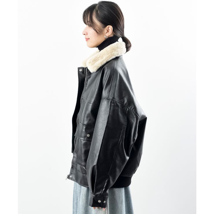 ティペット付き合皮ブルゾン | rps | 詳細画像24 