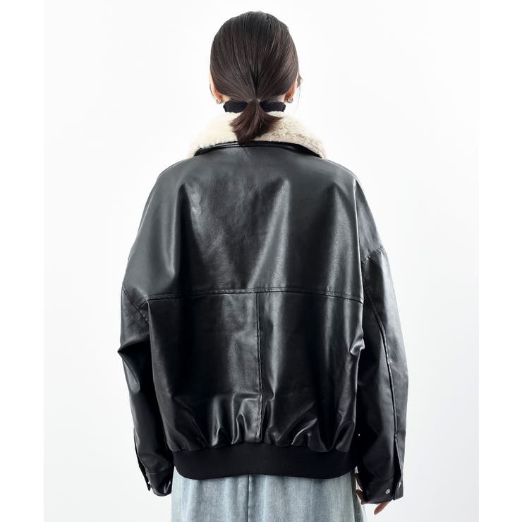 ティペット付き合皮ブルゾン | rps | 詳細画像25 