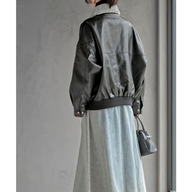 ティペット付き合皮ブルゾン | rps | 詳細画像4 