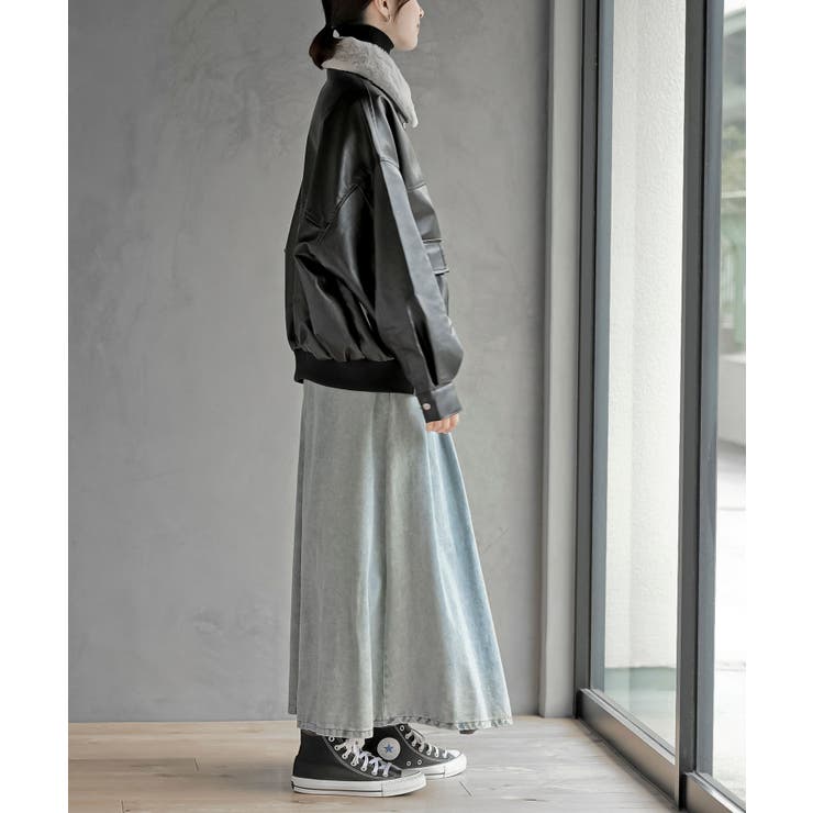 ティペット付き合皮ブルゾン | rps | 詳細画像5 