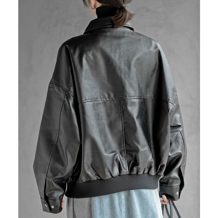 ティペット付き合皮ブルゾン | rps | 詳細画像8 