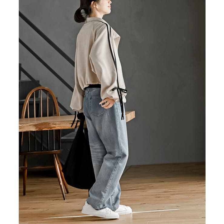 リボン袖スエードポンチトラックジャケット | rps | 詳細画像13 