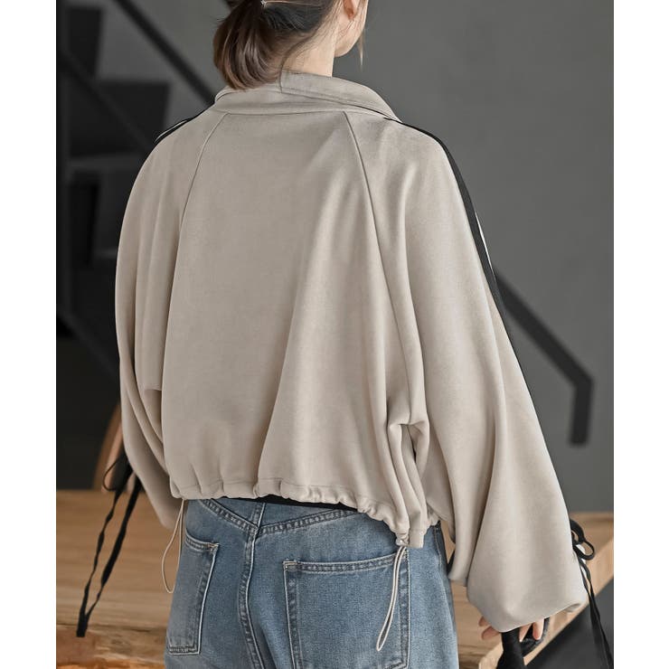 リボン袖スエードポンチトラックジャケット | rps | 詳細画像16 