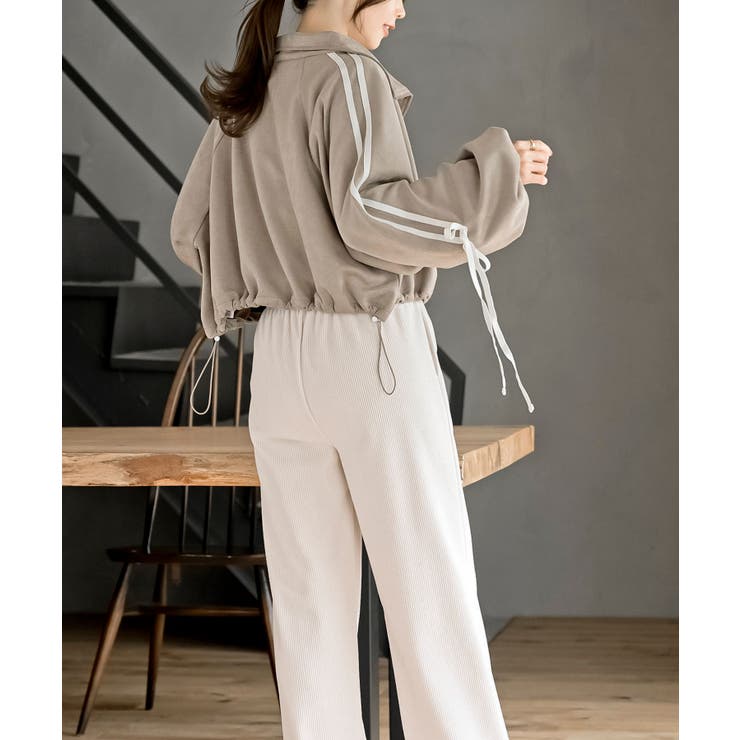 リボン袖スエードポンチトラックジャケット | rps | 詳細画像20 