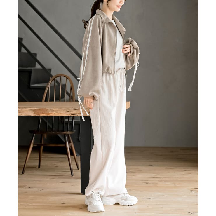 リボン袖スエードポンチトラックジャケット | rps | 詳細画像21 