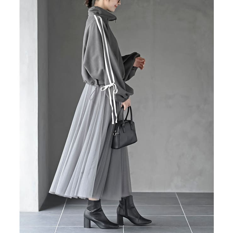 リボン袖スエードポンチトラックジャケット | rps | 詳細画像4 