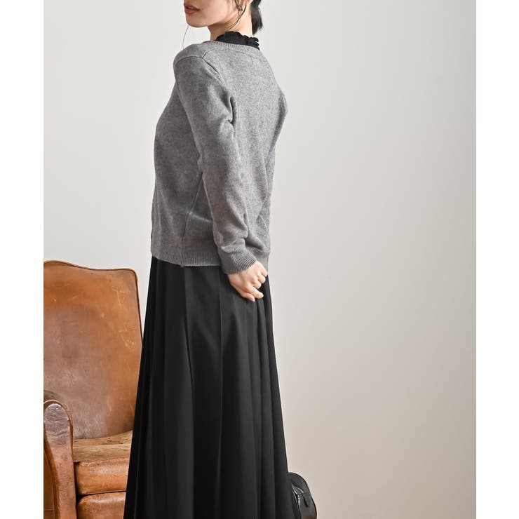 リボン刺繍＆ハートボタンクルーネックカーディガン | rps | 詳細画像17 