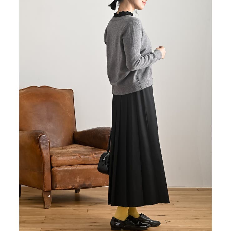 リボン刺繍＆ハートボタンクルーネックカーディガン | rps | 詳細画像18 