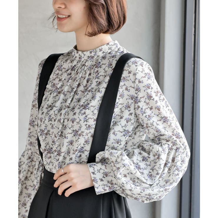 アイボリー | ボリューム袖プチハイネックブラウス | rps