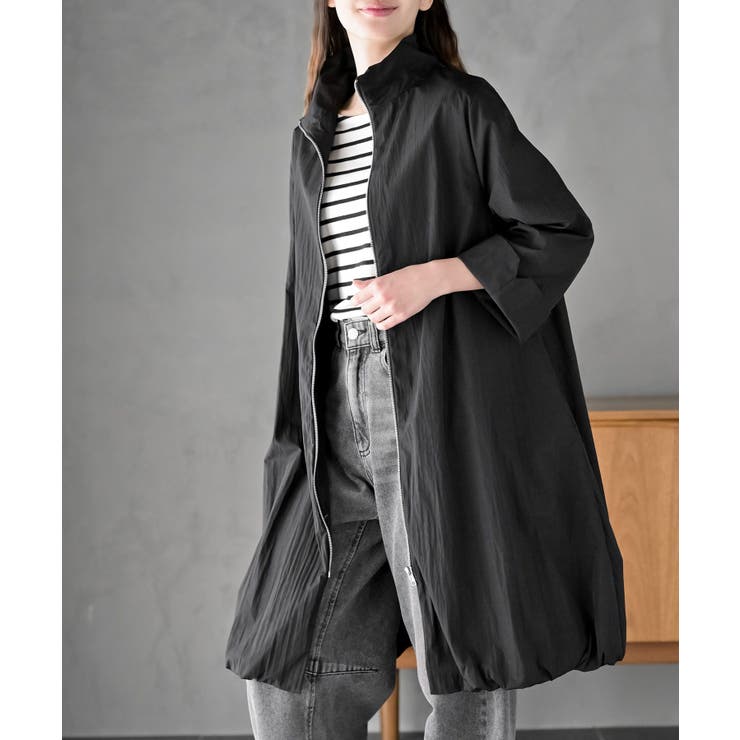 スタンドネックバルーンロングブルゾン | rps | 詳細画像1 