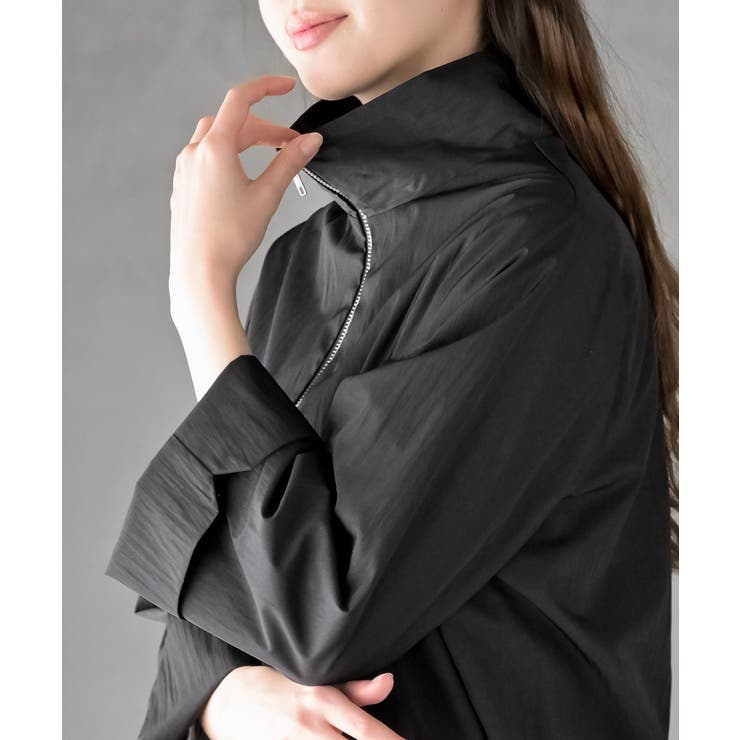 スタンドネックバルーンロングブルゾン | rps | 詳細画像11 