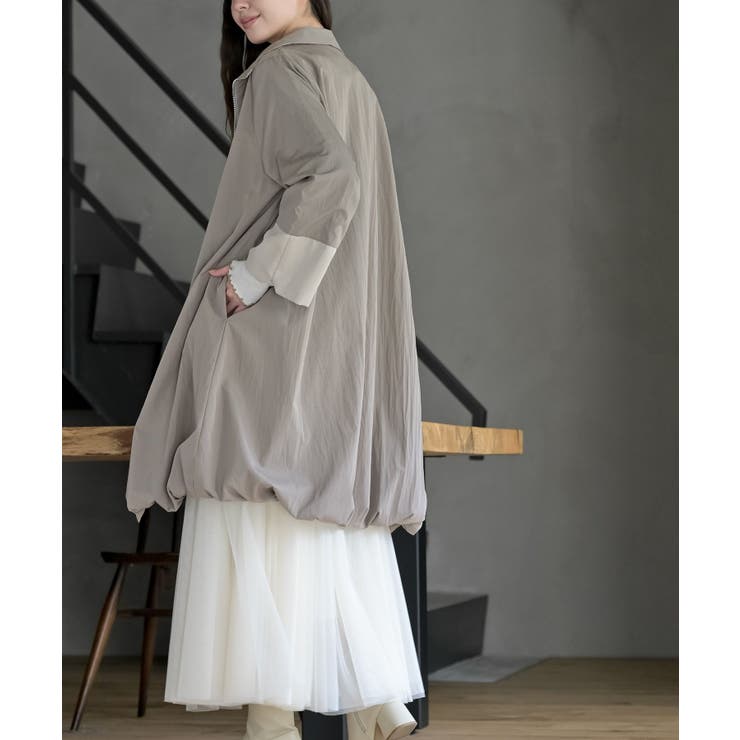 スタンドネックバルーンロングブルゾン | rps | 詳細画像16 