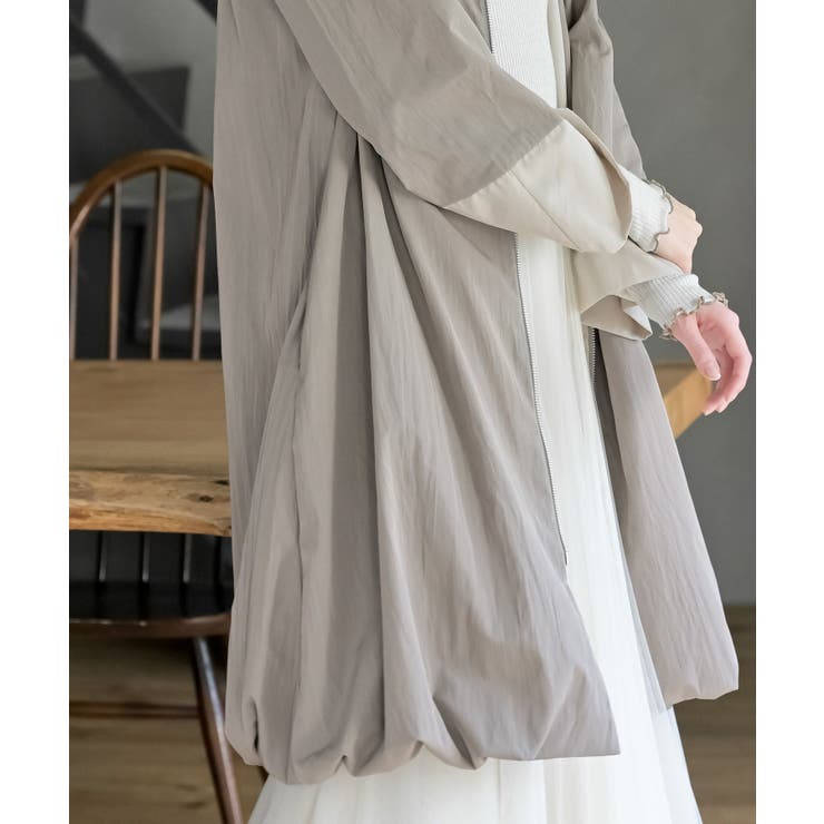 スタンドネックバルーンロングブルゾン | rps | 詳細画像20 