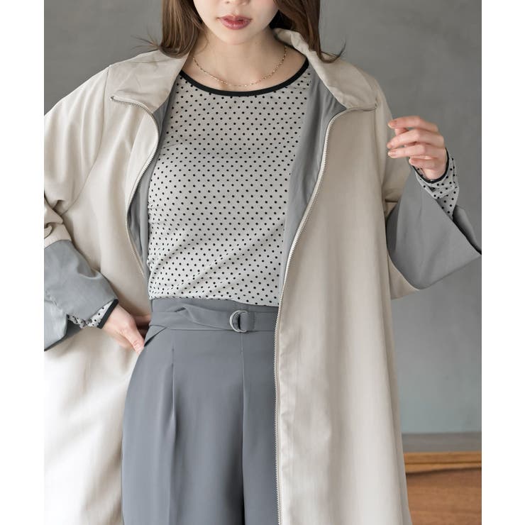 スタンドネックバルーンロングブルゾン | rps | 詳細画像25 