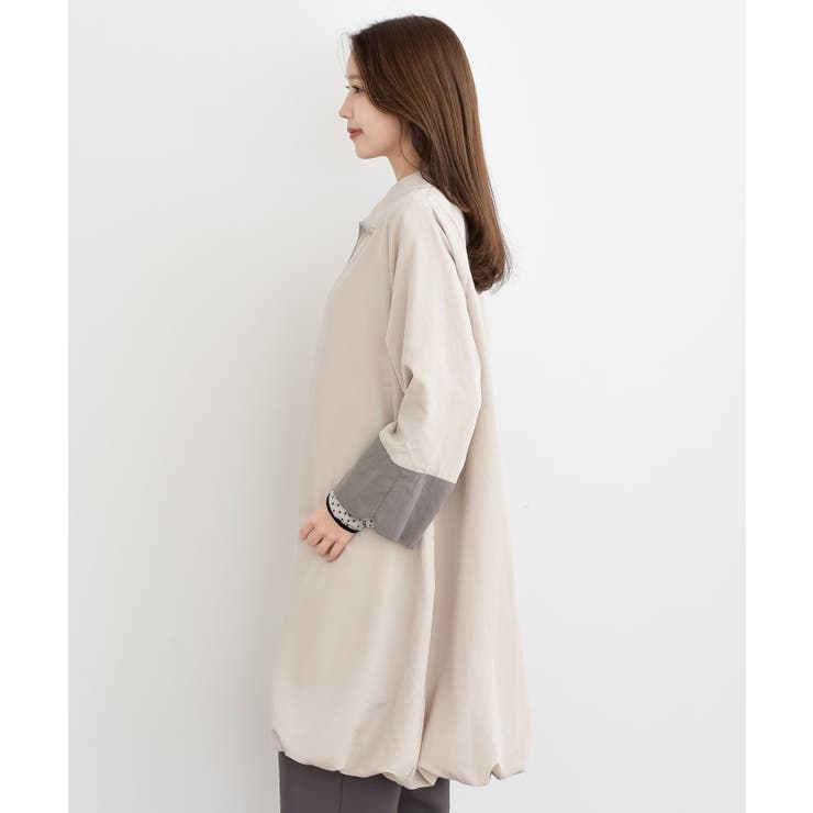 スタンドネックバルーンロングブルゾン | rps | 詳細画像29 