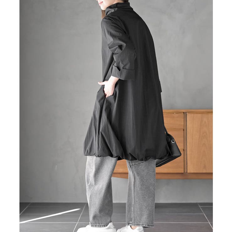 スタンドネックバルーンロングブルゾン | rps | 詳細画像4 