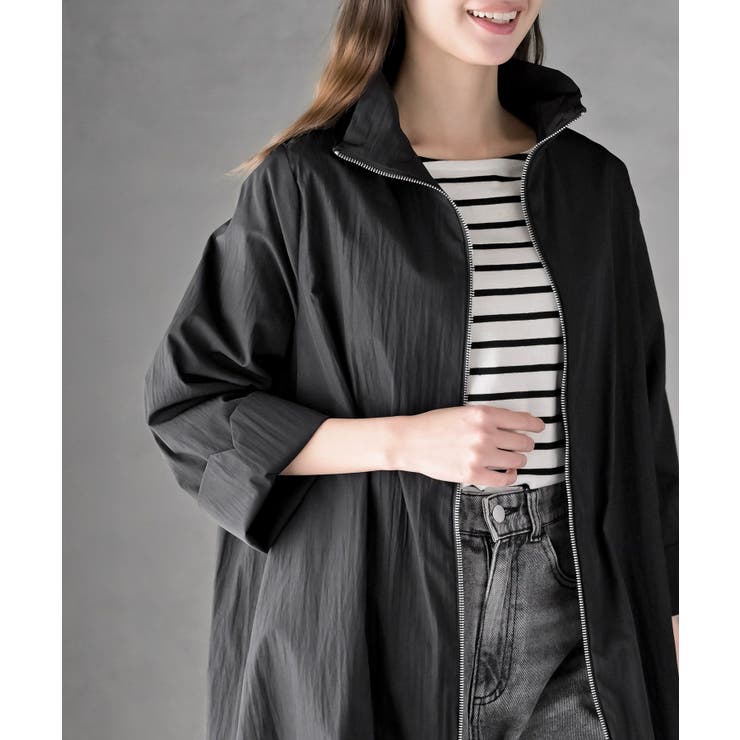 スタンドネックバルーンロングブルゾン | rps | 詳細画像6 