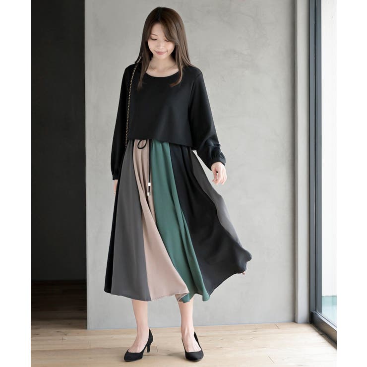 カラフルパッチワークドッキングワンピース | rps | 詳細画像19 