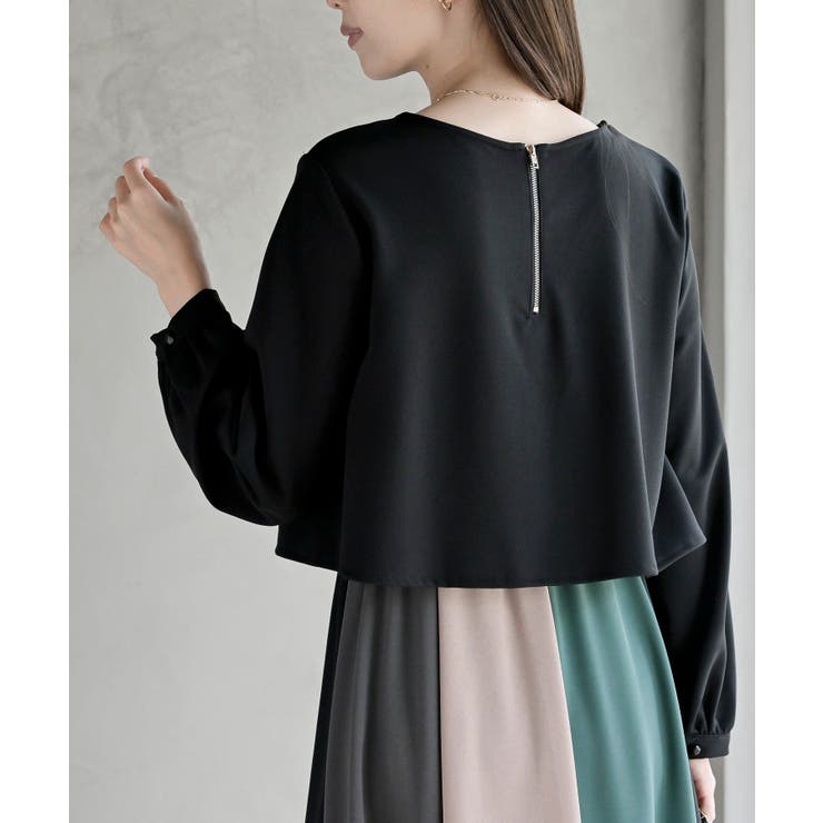 カラフルパッチワークドッキングワンピース | rps | 詳細画像22 