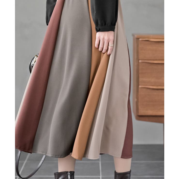 カラフルパッチワークドッキングワンピース[品番：RPSW0000714]｜rps