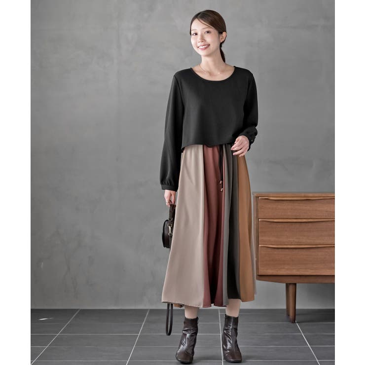 カラフルパッチワークドッキングワンピース | rps | 詳細画像33 