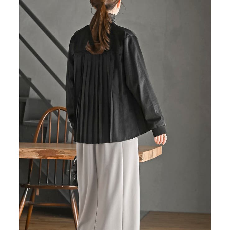 ＢＡＣＫプリーツライトブルゾン | rps | 詳細画像4 