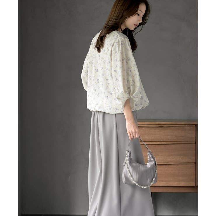 花柄７分袖バルーンブラウス | rps | 詳細画像11 