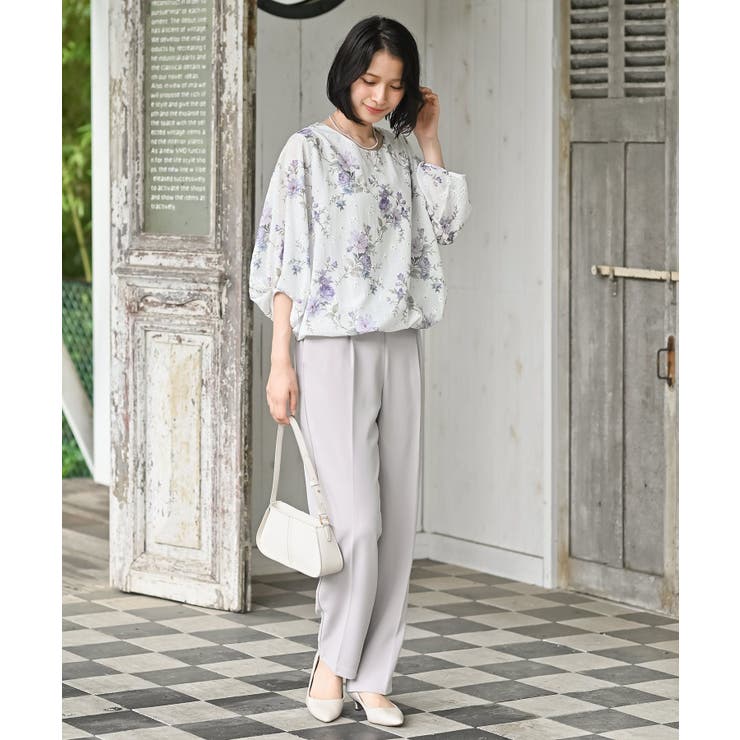 花柄７分袖バルーンブラウス | rps | 詳細画像15 