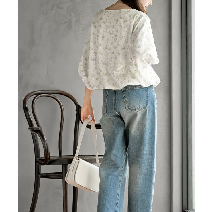 花柄７分袖バルーンブラウス | rps | 詳細画像4 