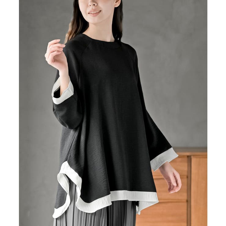 ふちどり配色ブラウス | rps | 詳細画像1 