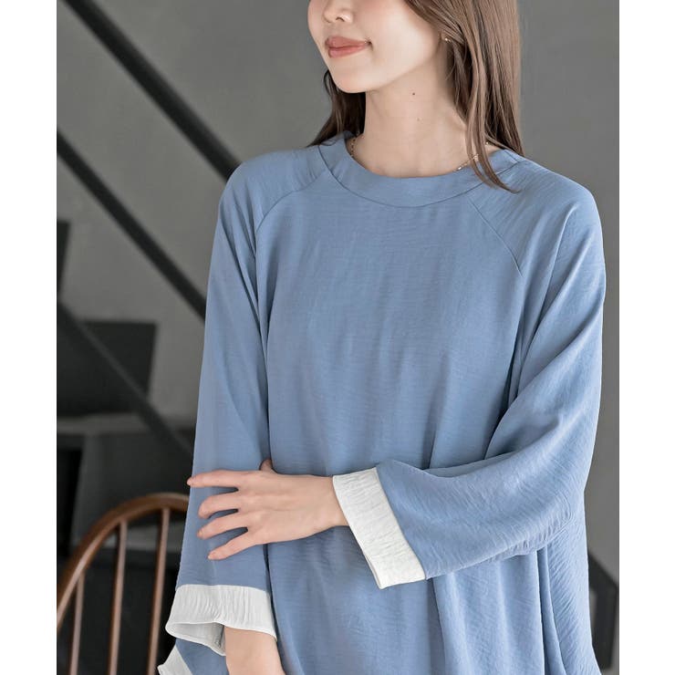 ふちどり配色ブラウス | rps | 詳細画像14 