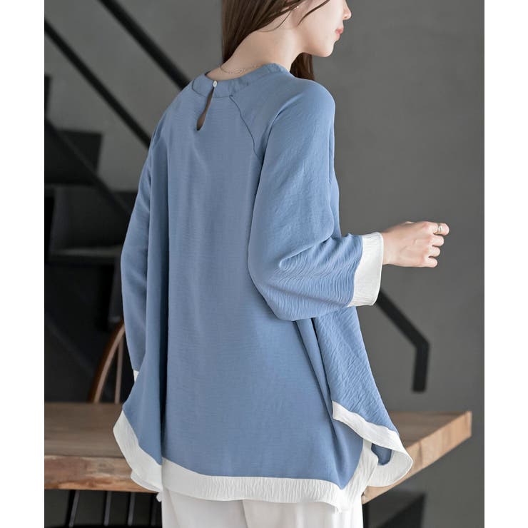 ふちどり配色ブラウス | rps | 詳細画像16 