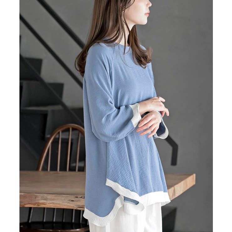 ふちどり配色ブラウス | rps | 詳細画像17 