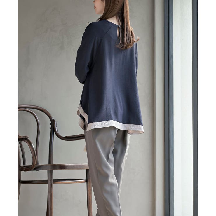 ふちどり配色ブラウス | rps | 詳細画像20 