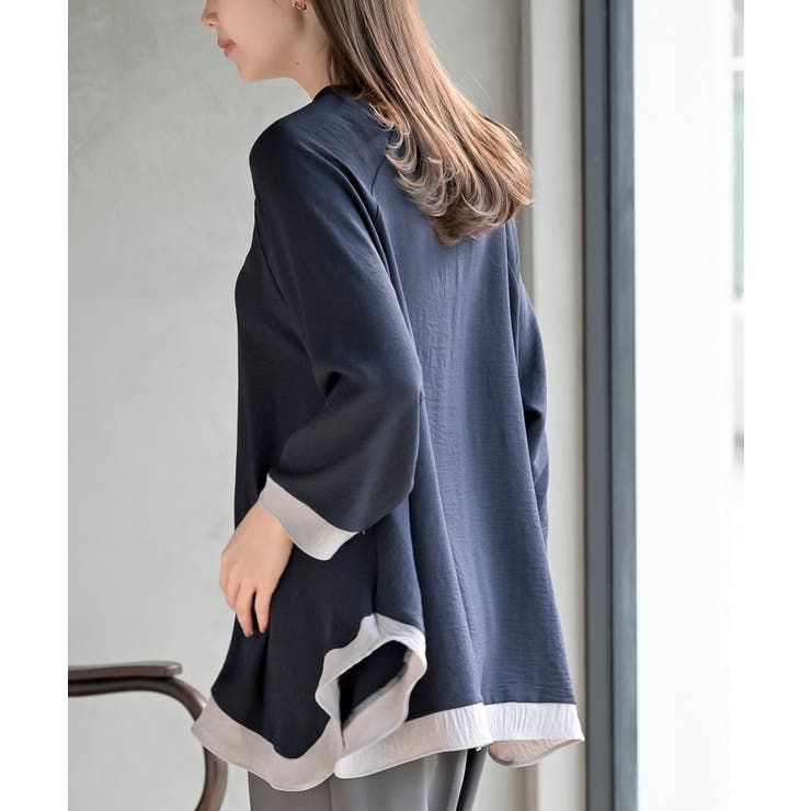 ふちどり配色ブラウス | rps | 詳細画像23 