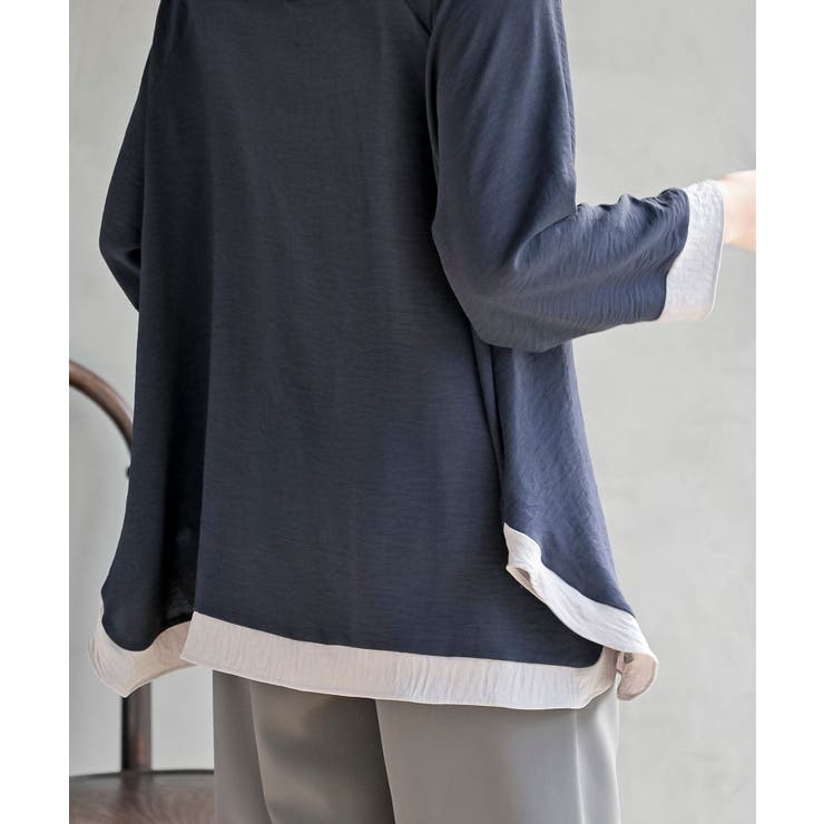 ふちどり配色ブラウス | rps | 詳細画像24 