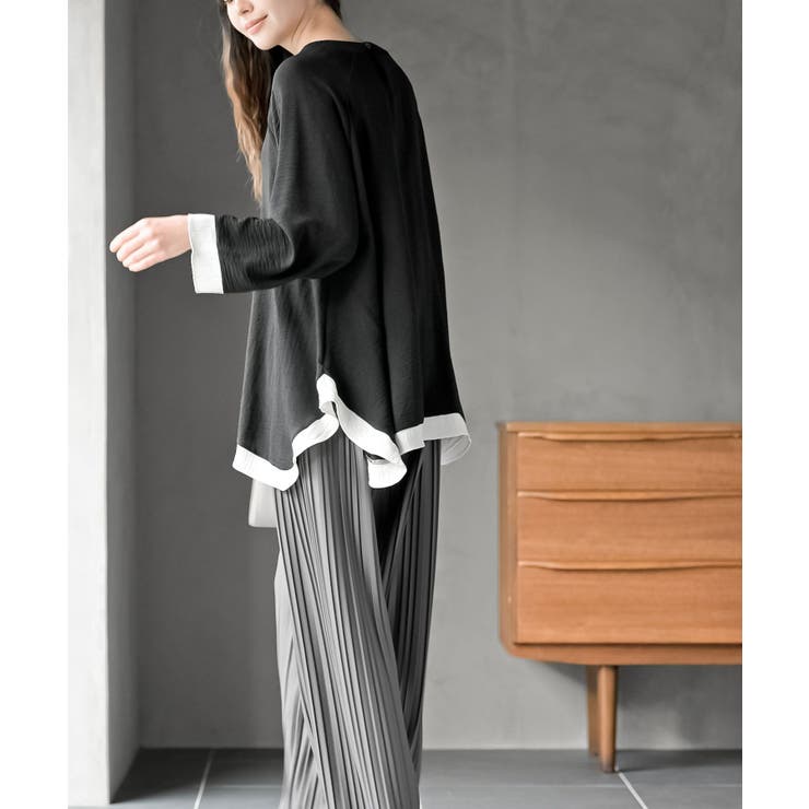 ふちどり配色ブラウス | rps | 詳細画像3 