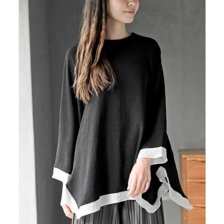 ふちどり配色ブラウス | rps | 詳細画像6 