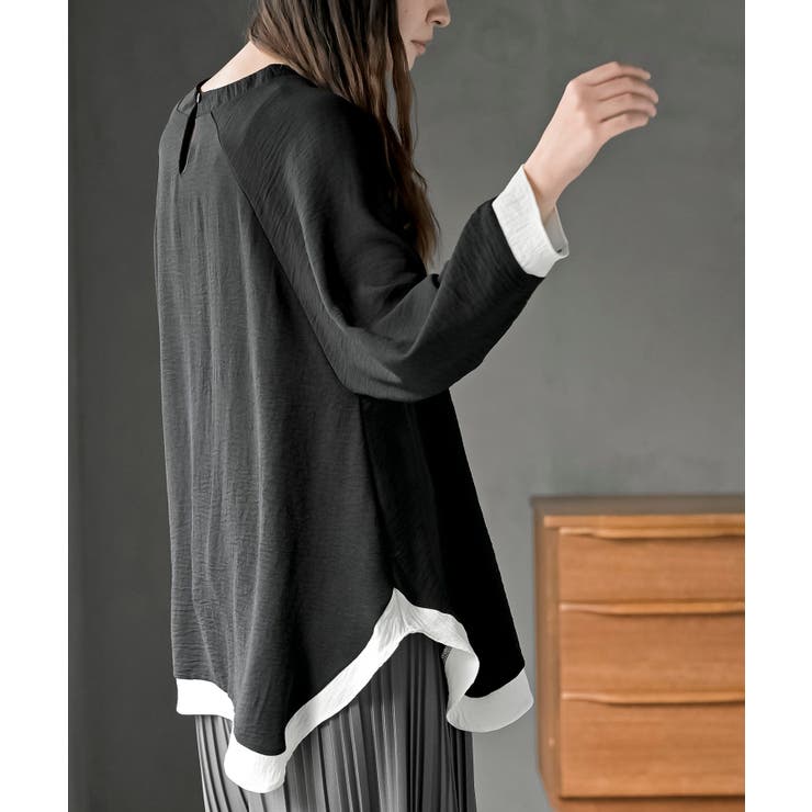 ふちどり配色ブラウス | rps | 詳細画像9 