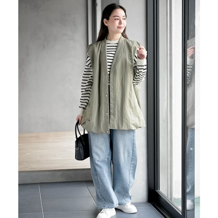 Ｖネックナイロンバルーンベスト | rps | 詳細画像15 