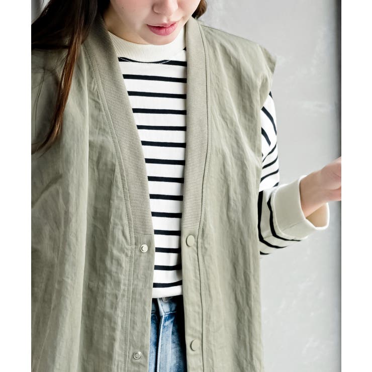 Ｖネックナイロンバルーンベスト | rps | 詳細画像18 