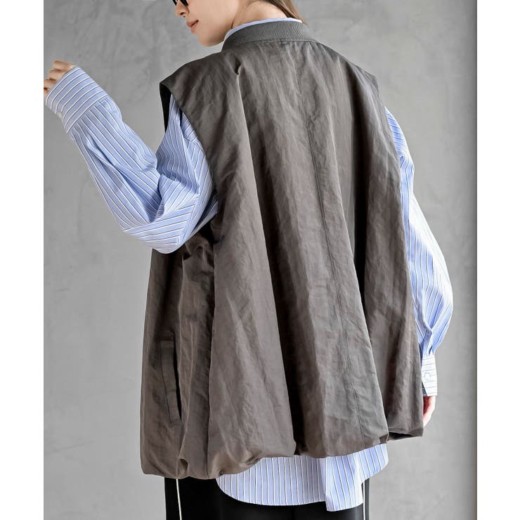 Ｖネックナイロンバルーンベスト | rps | 詳細画像7 