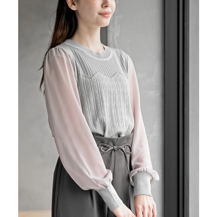 シアーボリューム袖ニットプルオーバー | rps | 詳細画像14 