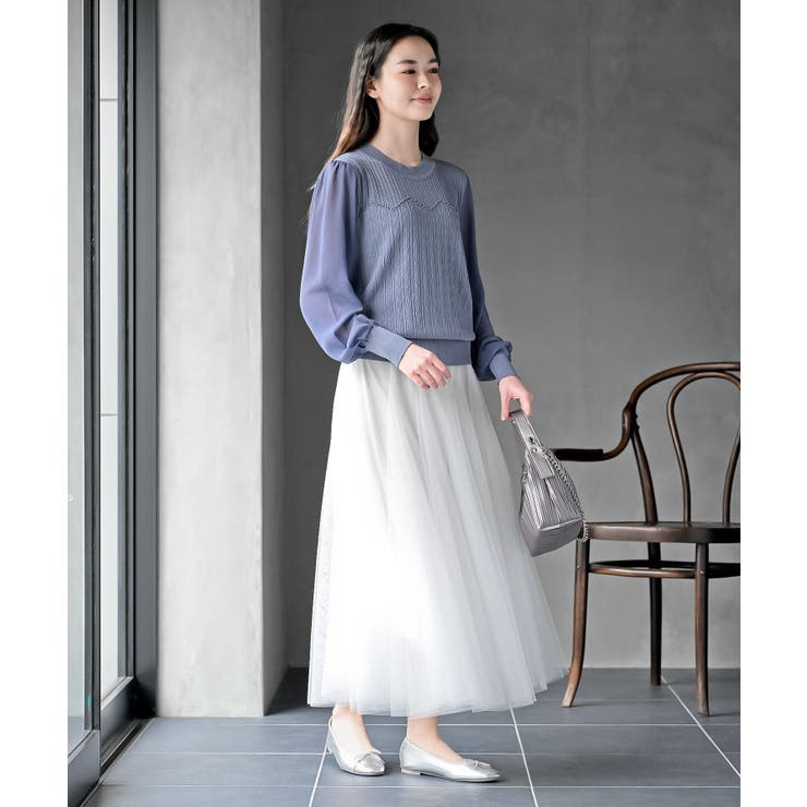 シアーボリューム袖ニットプルオーバー | rps | 詳細画像18 